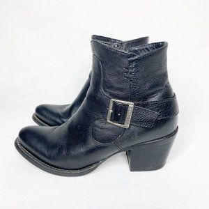 Durango City Philly Shorty Leather Side Zip Boot Black Size 6.5